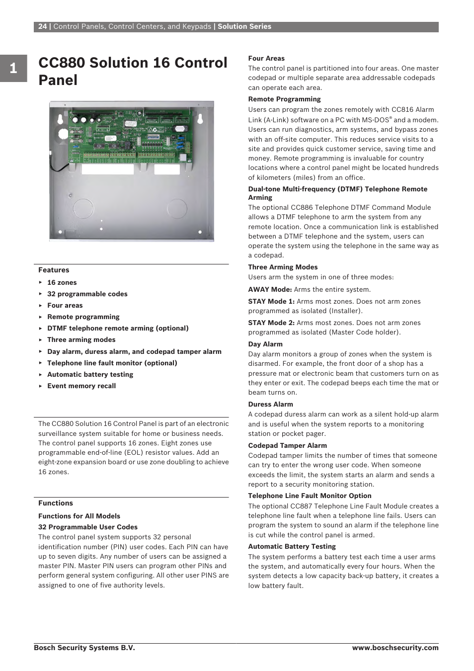 Cc880 solution 16 control panel | Bosch 8-Dec User Manual | Page 32 / 506