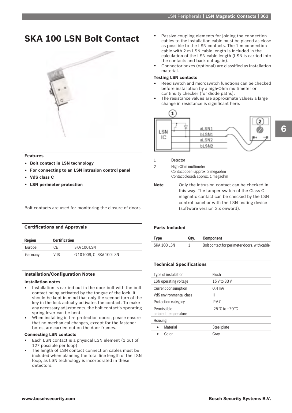 Ska 100 lsn bolt contact | Bosch 8-Dec User Manual | Page 371 / 506