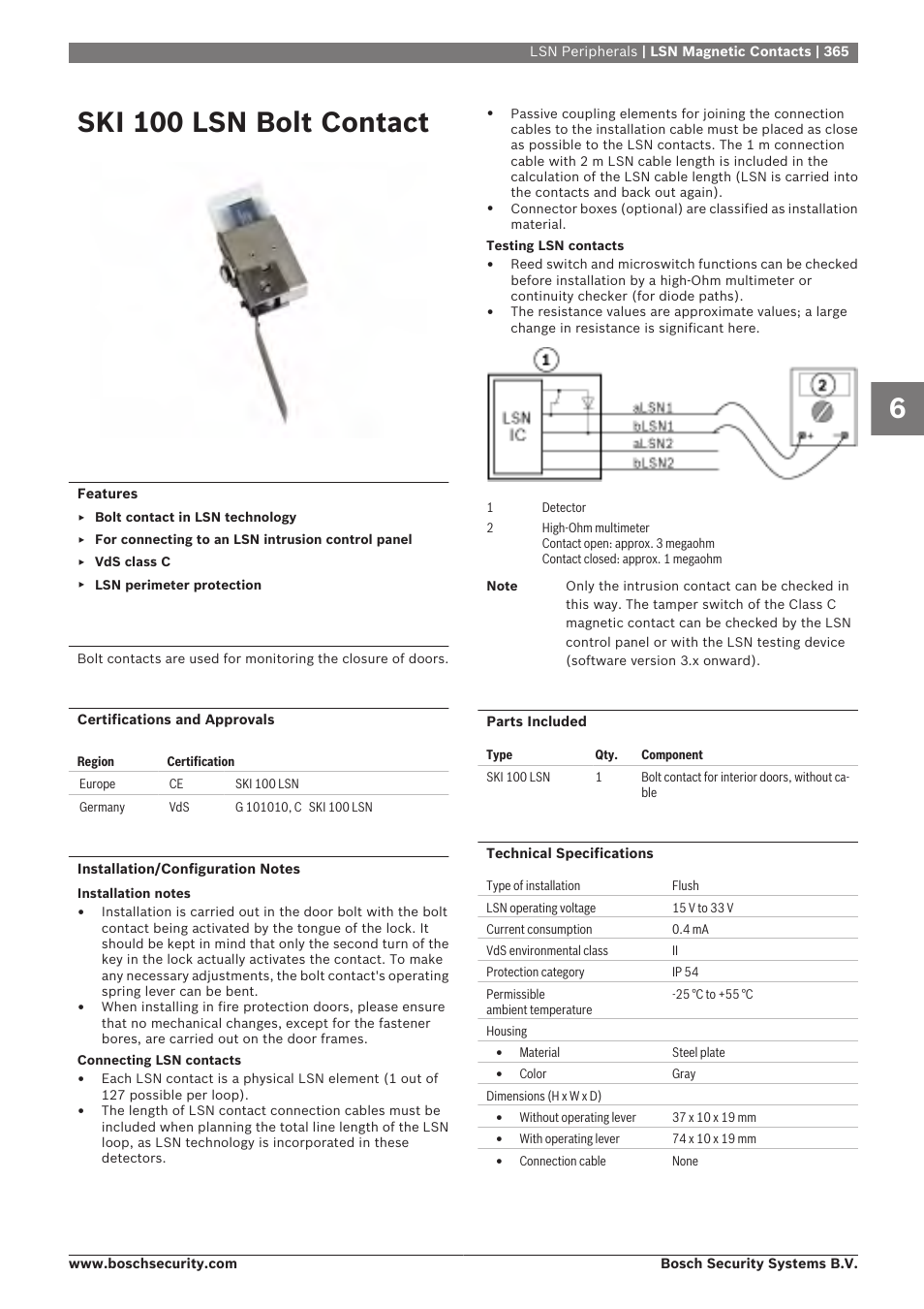 Ski 100 lsn bolt contact | Bosch 8-Dec User Manual | Page 373 / 506