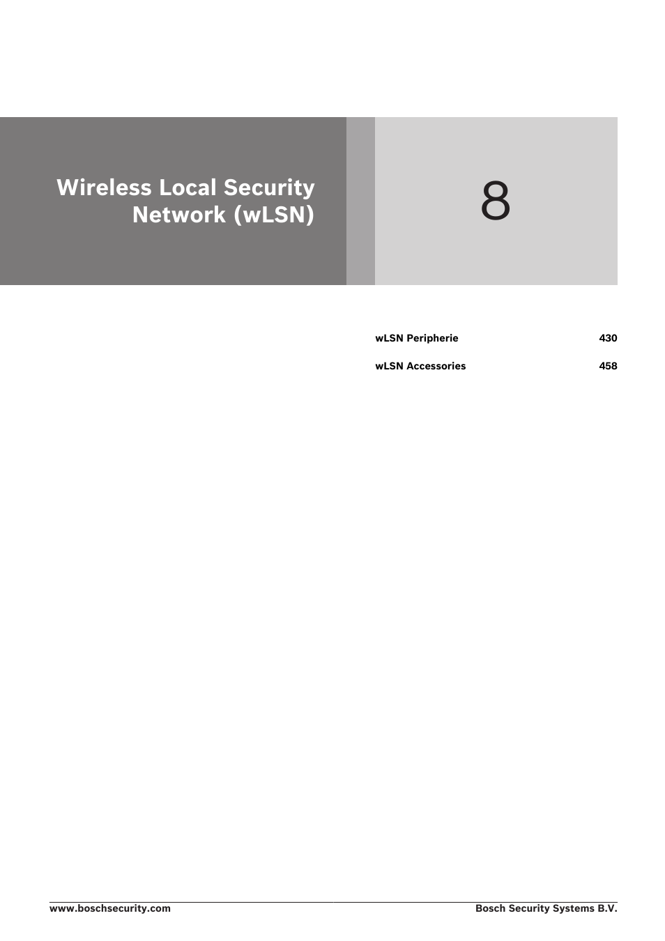 Wireless local security network (wlsn), Wireless local security network, Wlsn) | Bosch 8-Dec User Manual | Page 437 / 506