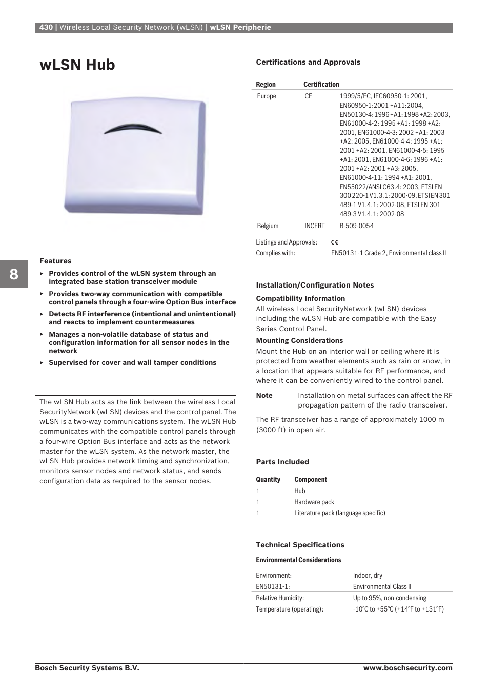 Wlsn hub, Wlsn peripherie | Bosch 8-Dec User Manual | Page 438 / 506