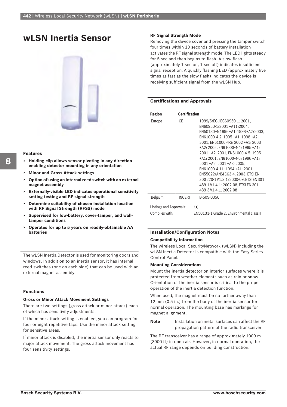 Wlsn inertia sensor | Bosch 8-Dec User Manual | Page 450 / 506
