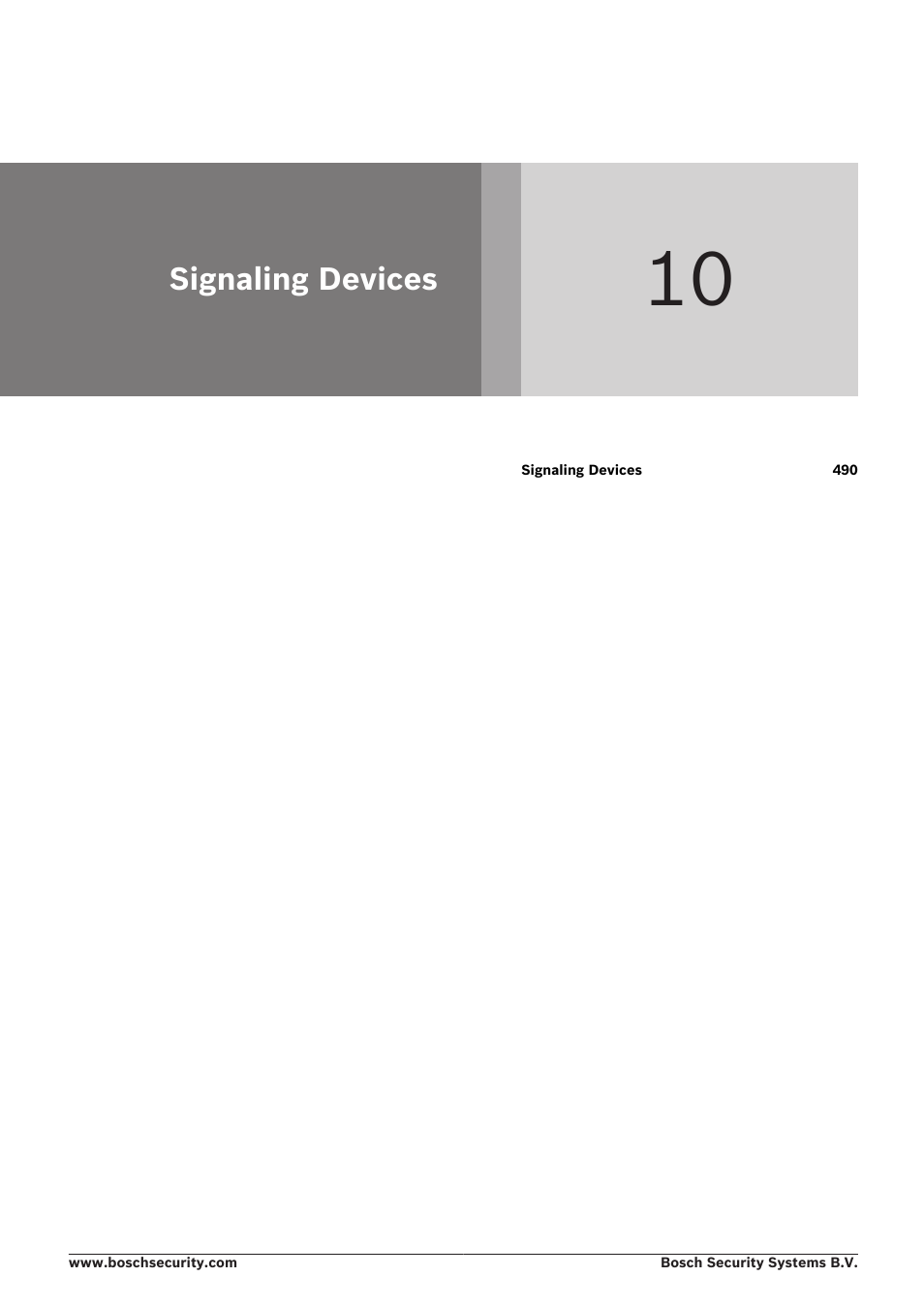 Signaling devices | Bosch 8-Dec User Manual | Page 497 / 506