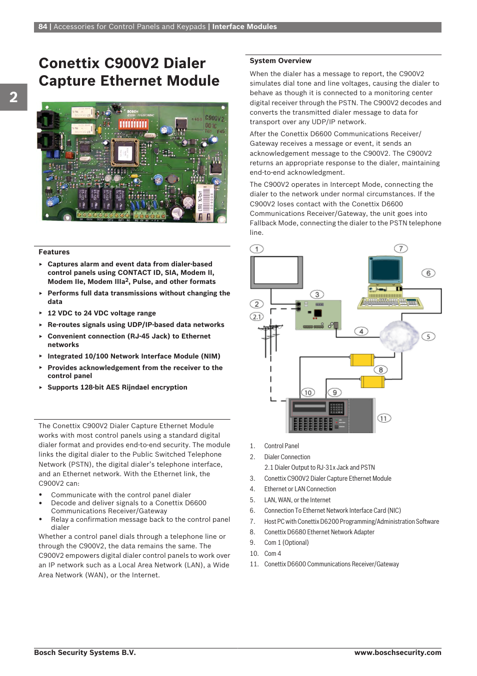 Conettix c900v2 dialer capture ethernet module | Bosch 8-Dec User Manual | Page 92 / 506