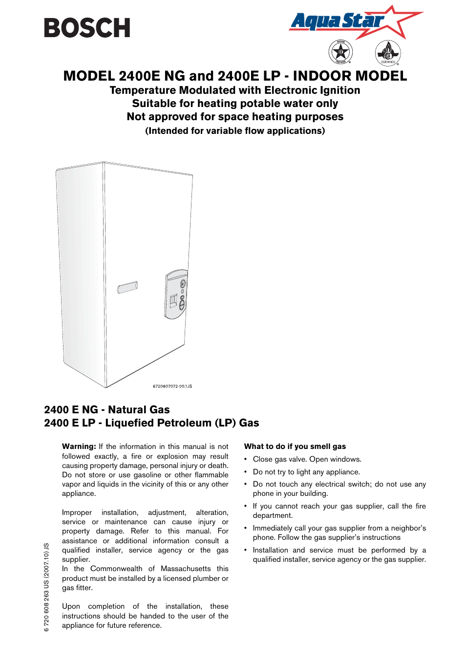 Bosch AQUA STAR 2400E LP User Manual | 48 pages