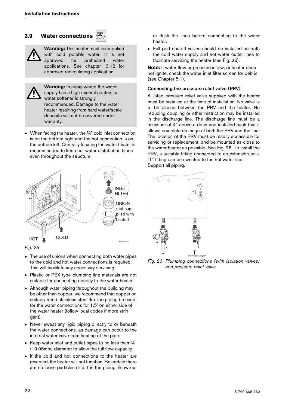 9 water connections | Bosch AQUA STAR 2400E LP User Manual | Page 22 / 48