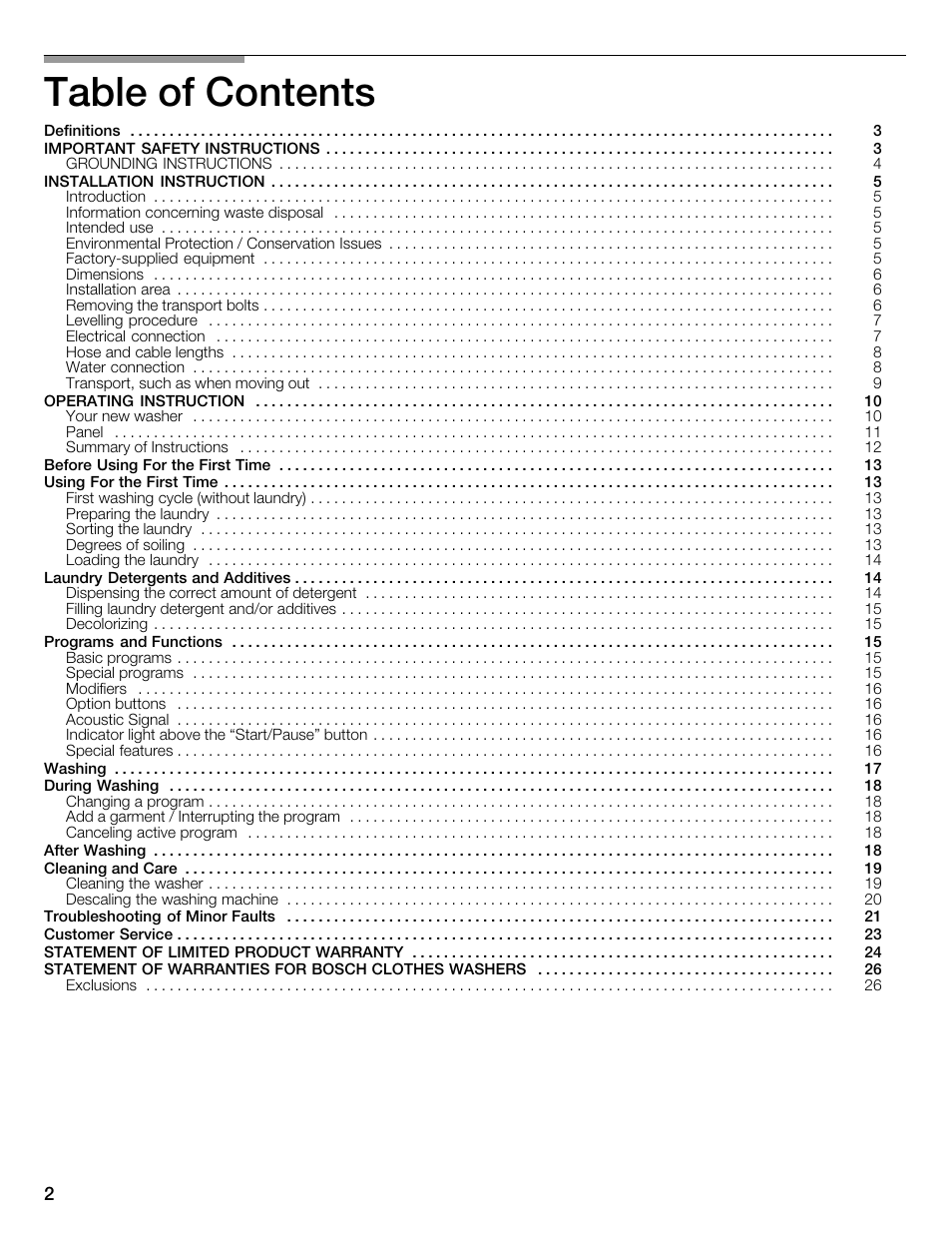 Bosch WFMC2201UC User Manual | Page 2 / 80