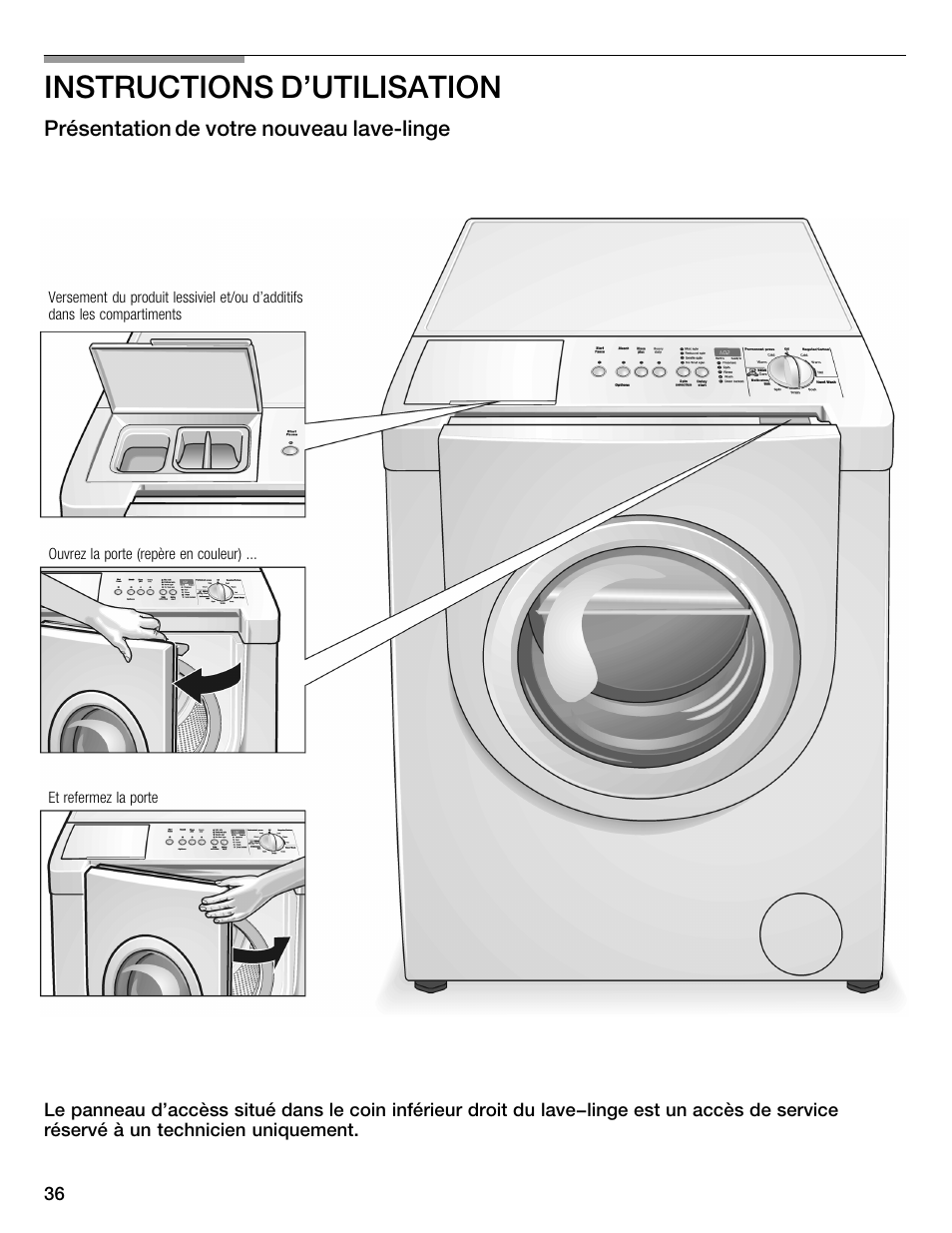 Instructions d'utilisation | Bosch WFMC2201UC User Manual | Page 36 / 80