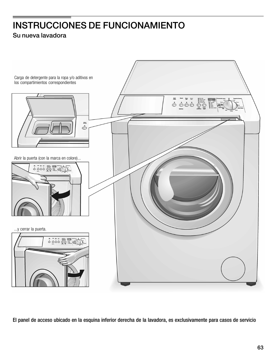 Instrucciones de funcionamiento | Bosch WFMC2201UC User Manual | Page 63 / 80