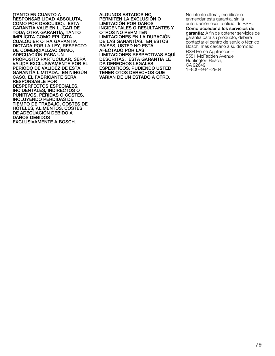Bosch WFMC2201UC User Manual | Page 79 / 80