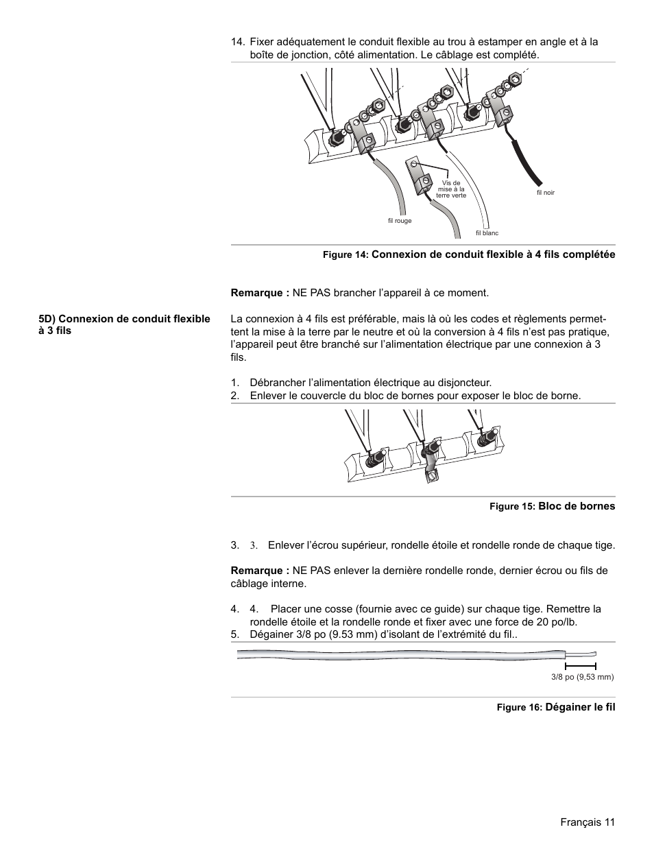 5d) connexion de conduit flexible à 3 fils | Bosch HES7052U User Manual | Page 29 / 48