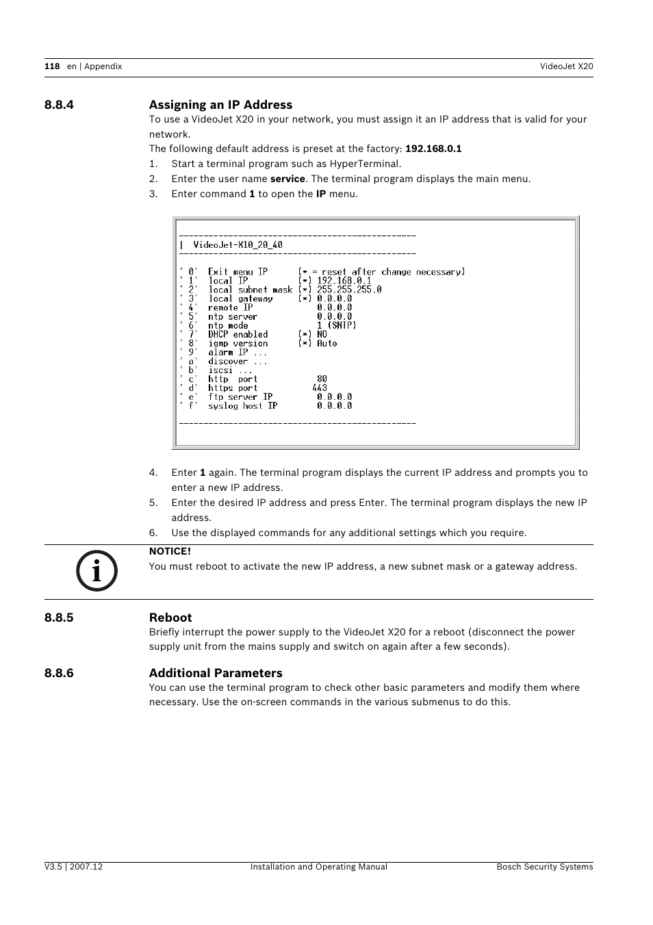 Bosch VIDEOJET X20 User Manual | Page 118 / 130