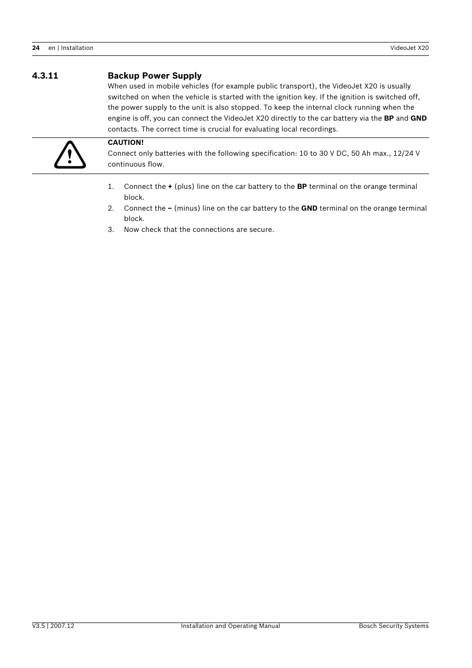 Bosch VIDEOJET X20 User Manual | Page 24 / 130