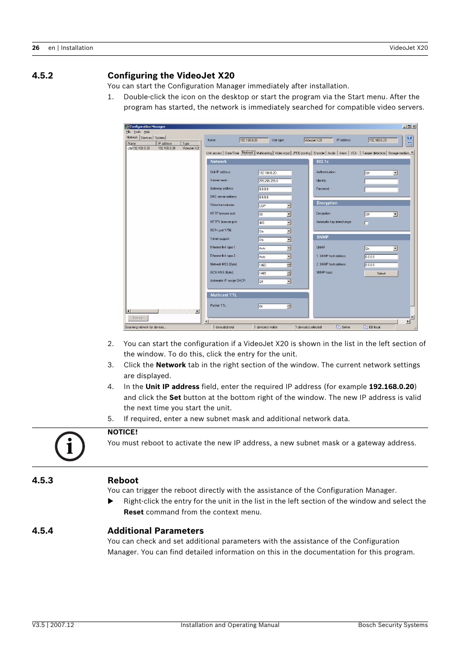 Bosch VIDEOJET X20 User Manual | Page 26 / 130