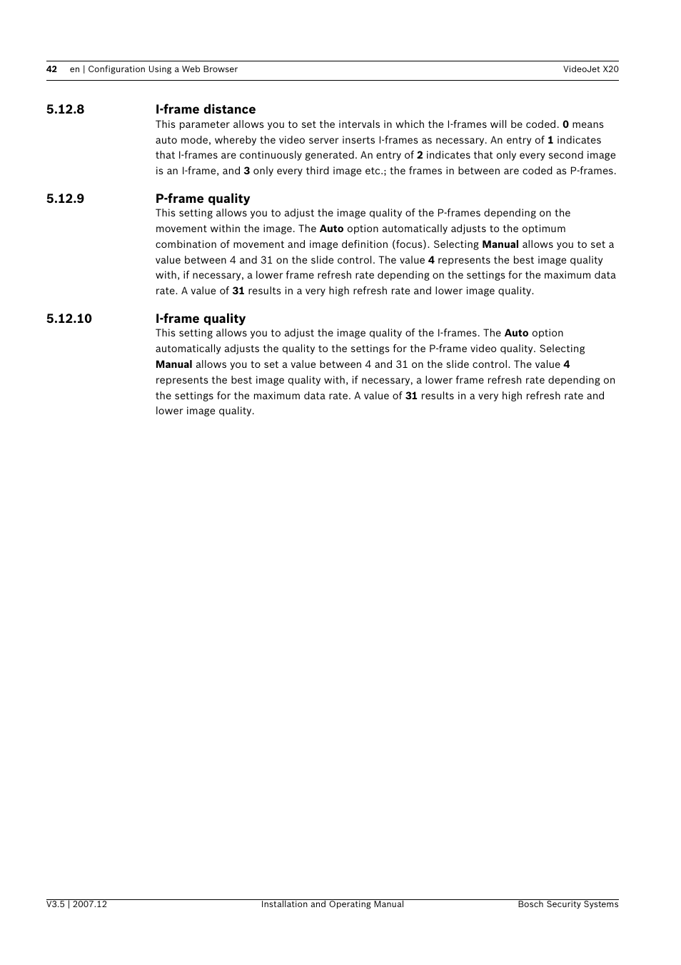 Bosch VIDEOJET X20 User Manual | Page 42 / 130