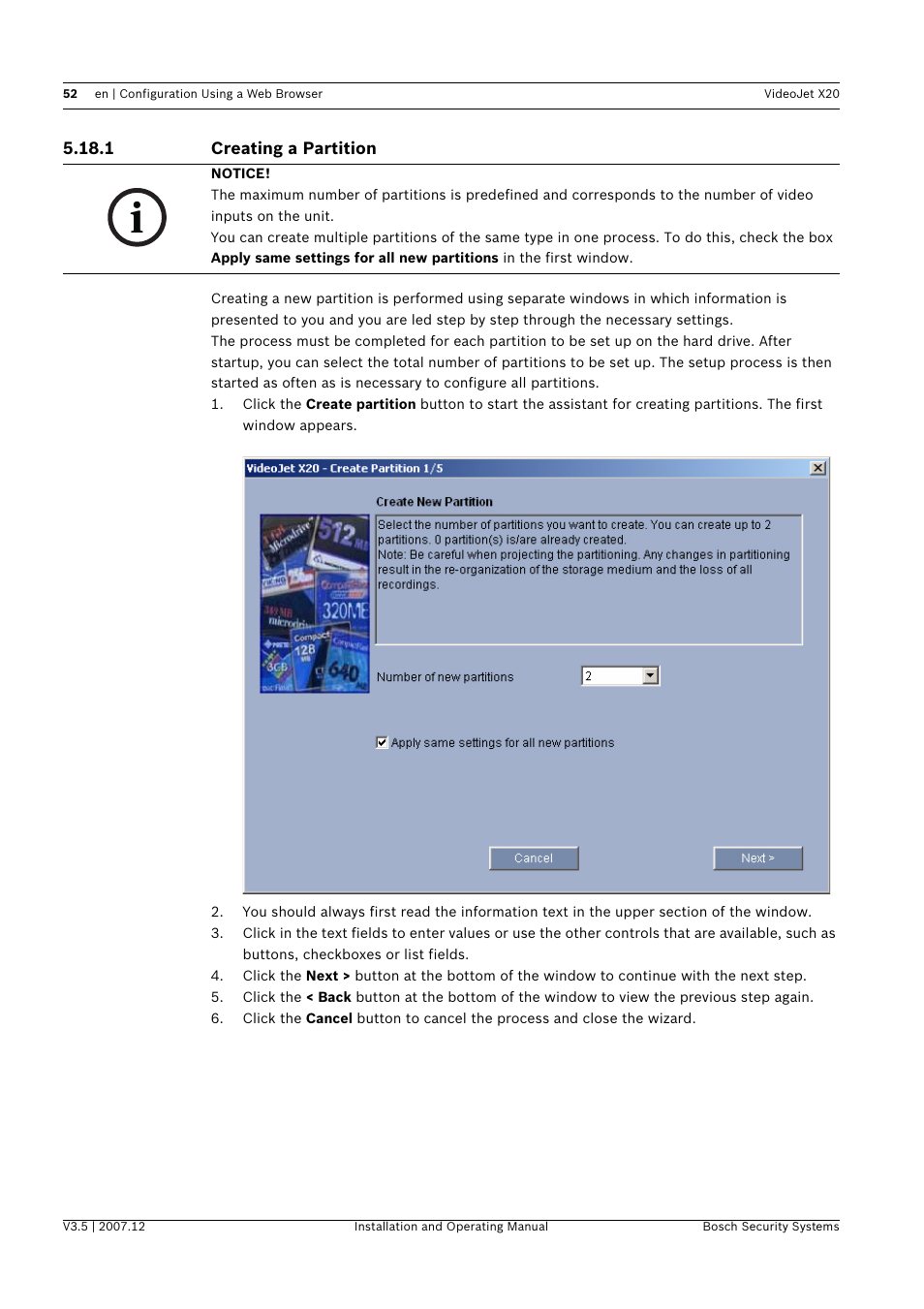 Bosch VIDEOJET X20 User Manual | Page 52 / 130