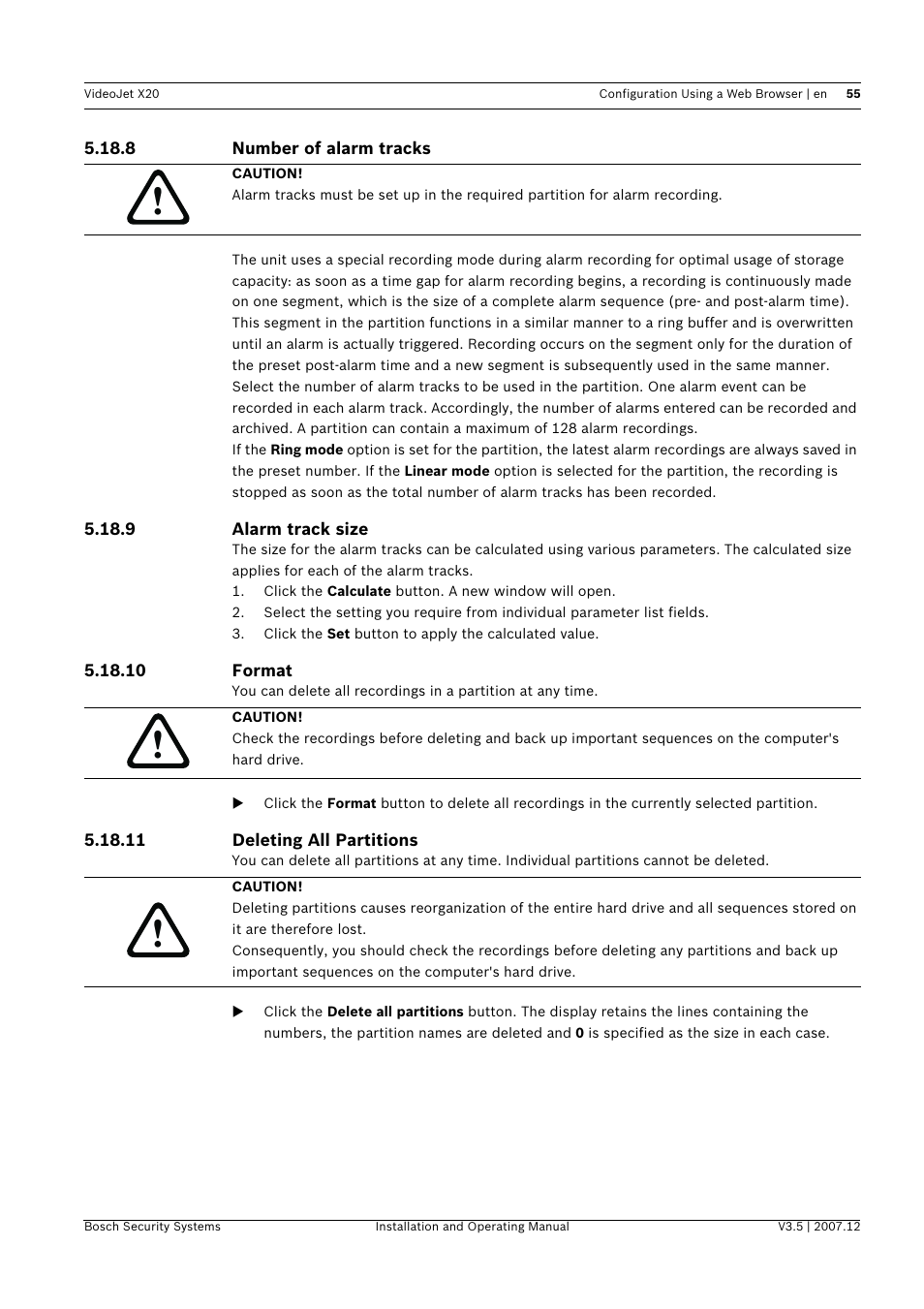 Bosch VIDEOJET X20 User Manual | Page 55 / 130