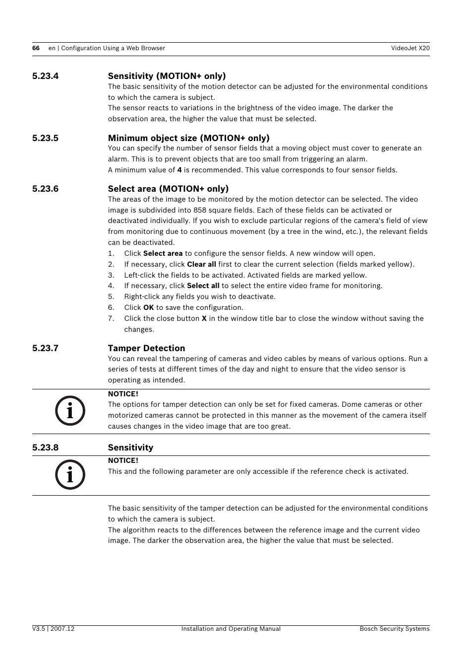 Bosch VIDEOJET X20 User Manual | Page 66 / 130