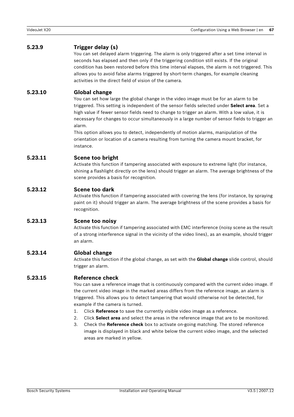 Bosch VIDEOJET X20 User Manual | Page 67 / 130