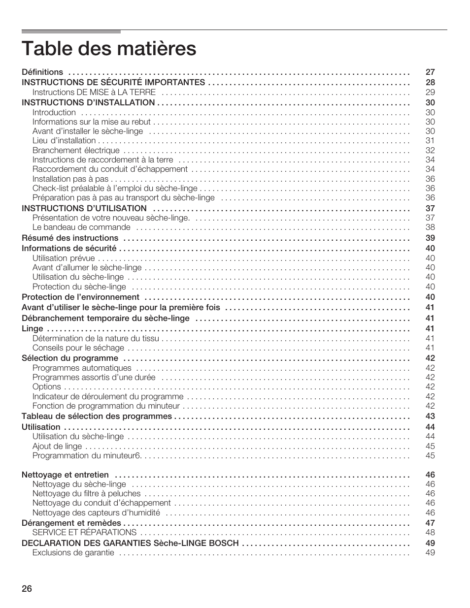 Bosch WTA 4410 CN User Manual | Page 26 / 76