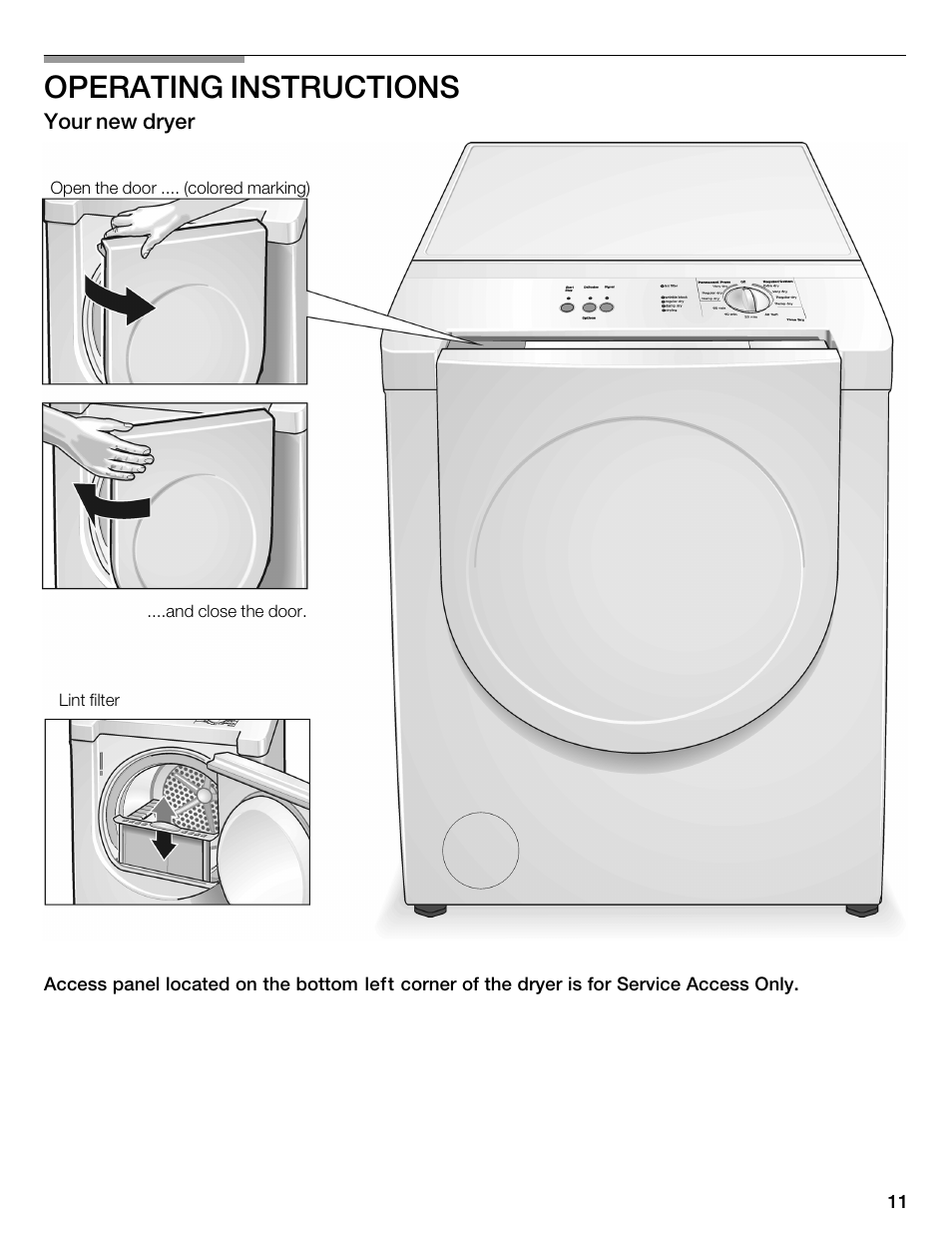 Operating instructions | Bosch WTMC1501UC User Manual | Page 11 / 68