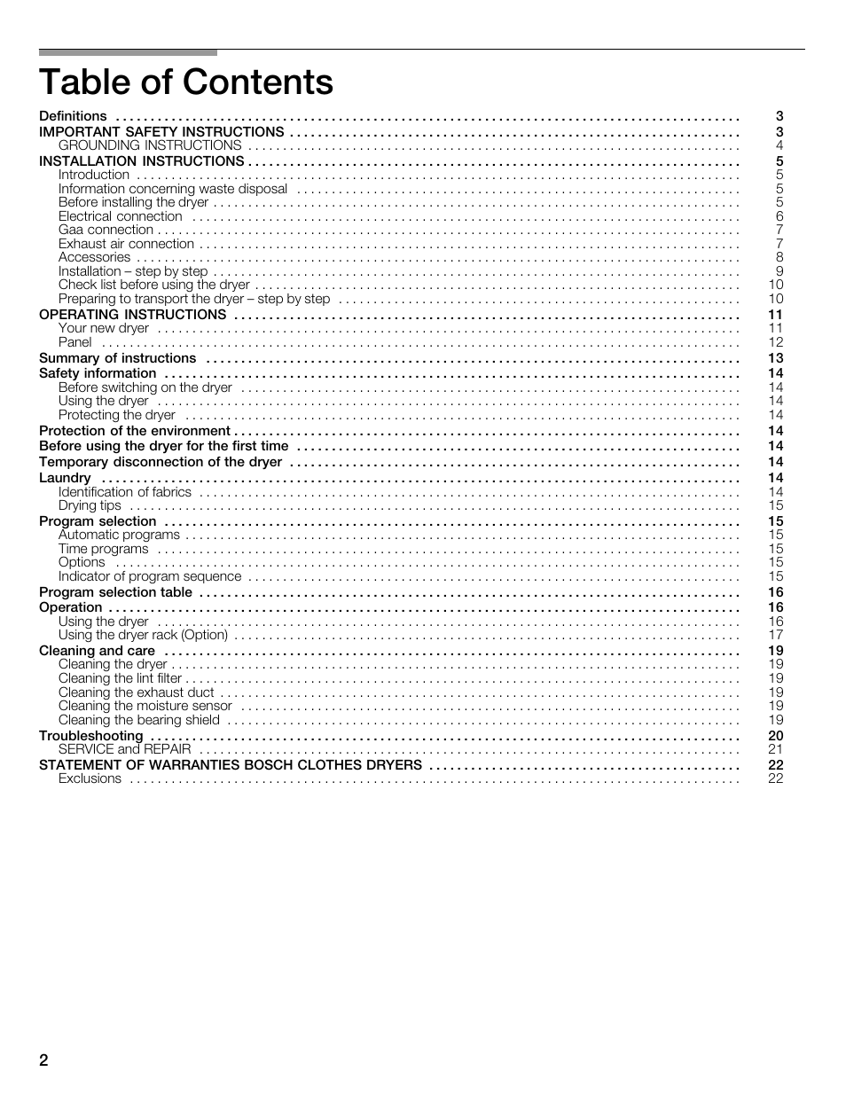 Bosch WTMC1501UC User Manual | Page 2 / 68