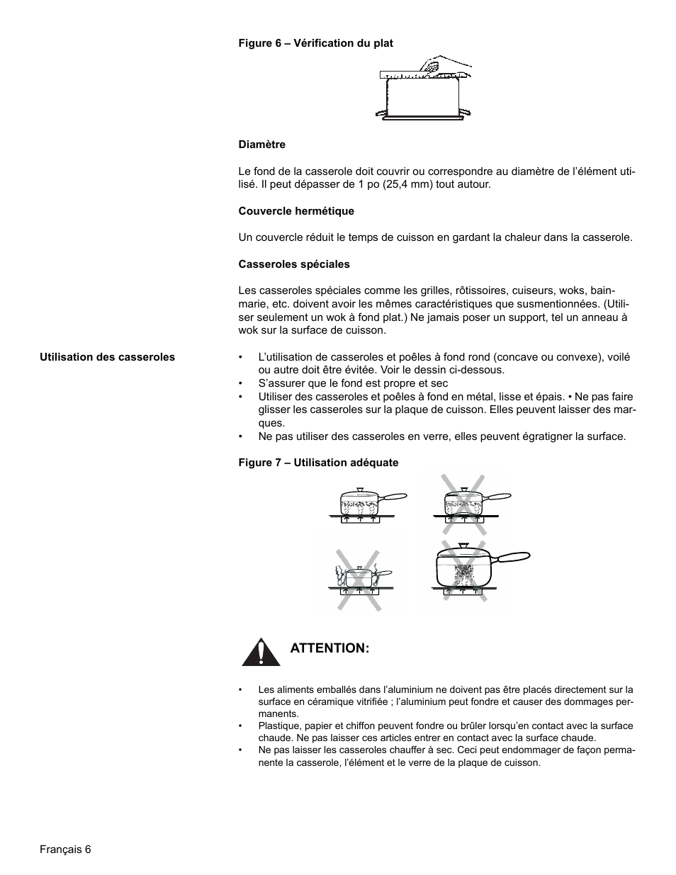 Utilisation des casseroles | Bosch BOSCH Cooktop User Manual | Page 20 / 40