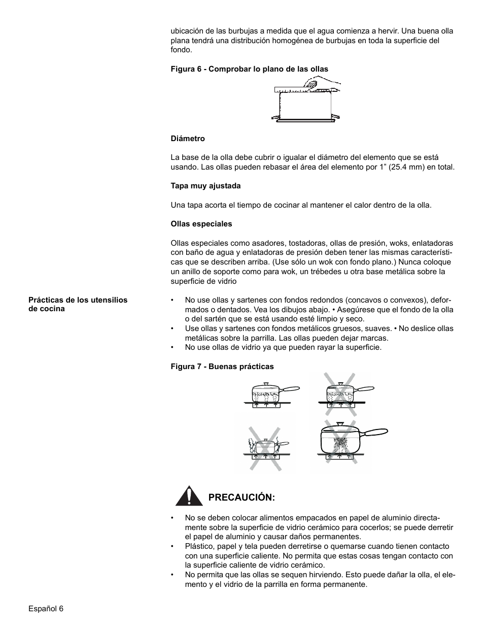 Prácticas de los utensilios de cocina | Bosch BOSCH Cooktop User Manual | Page 32 / 40
