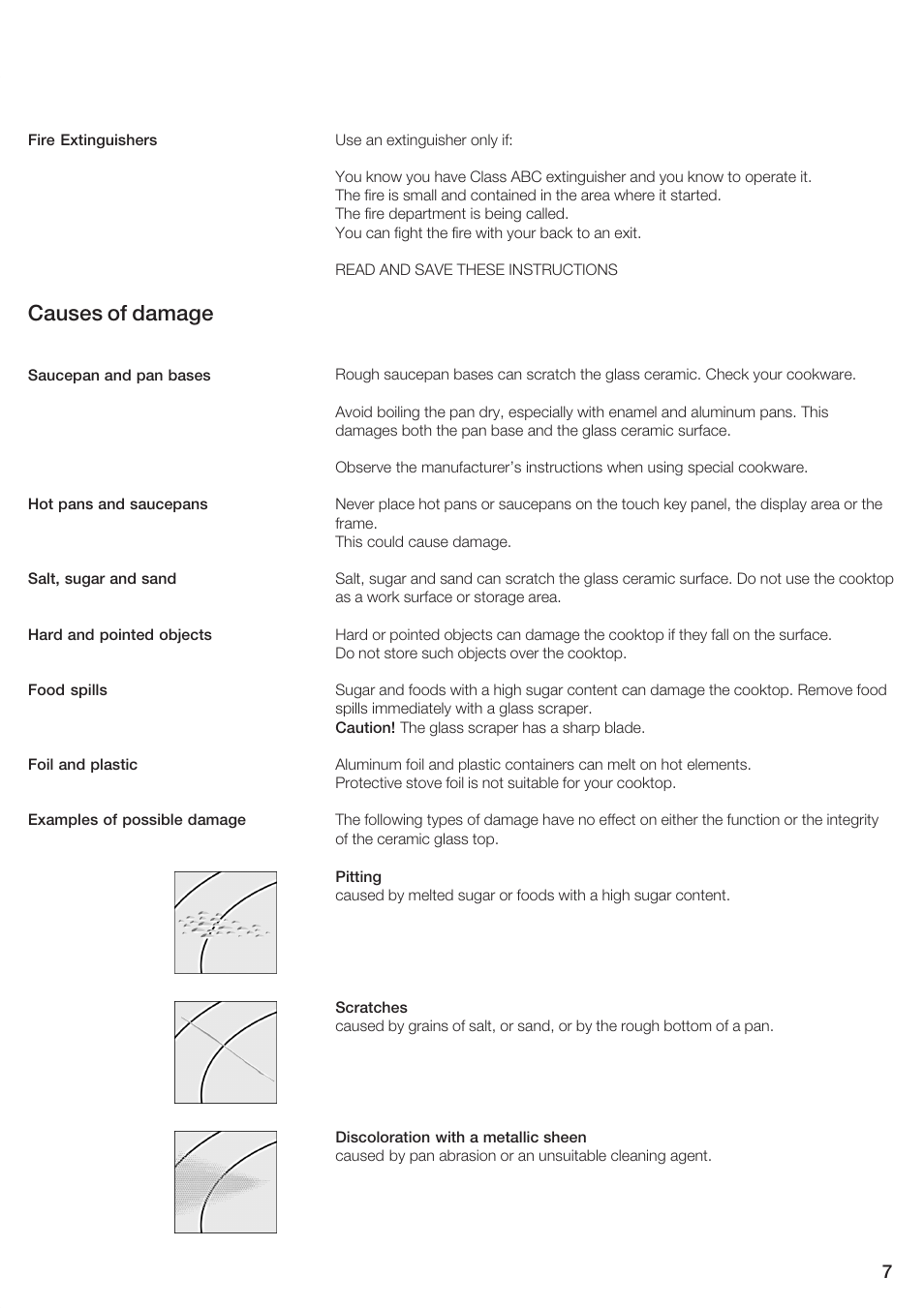 Causes of damage | Bosch NEM 74 User Manual | Page 7 / 48