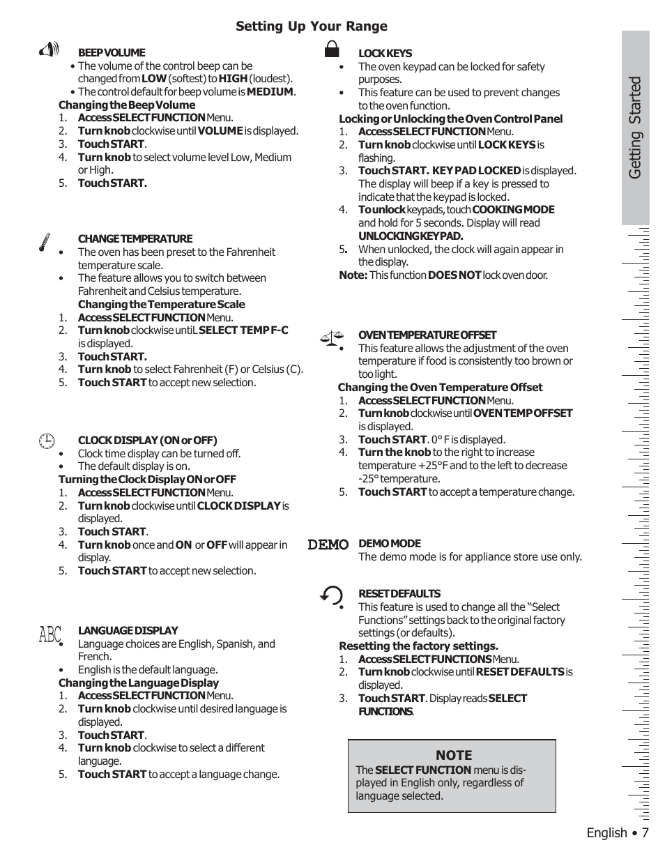 12 hr, Getting started | Bosch BOSCH GAS FREE-STANDING CONVECTION RANGE User Manual | Page 11 / 104