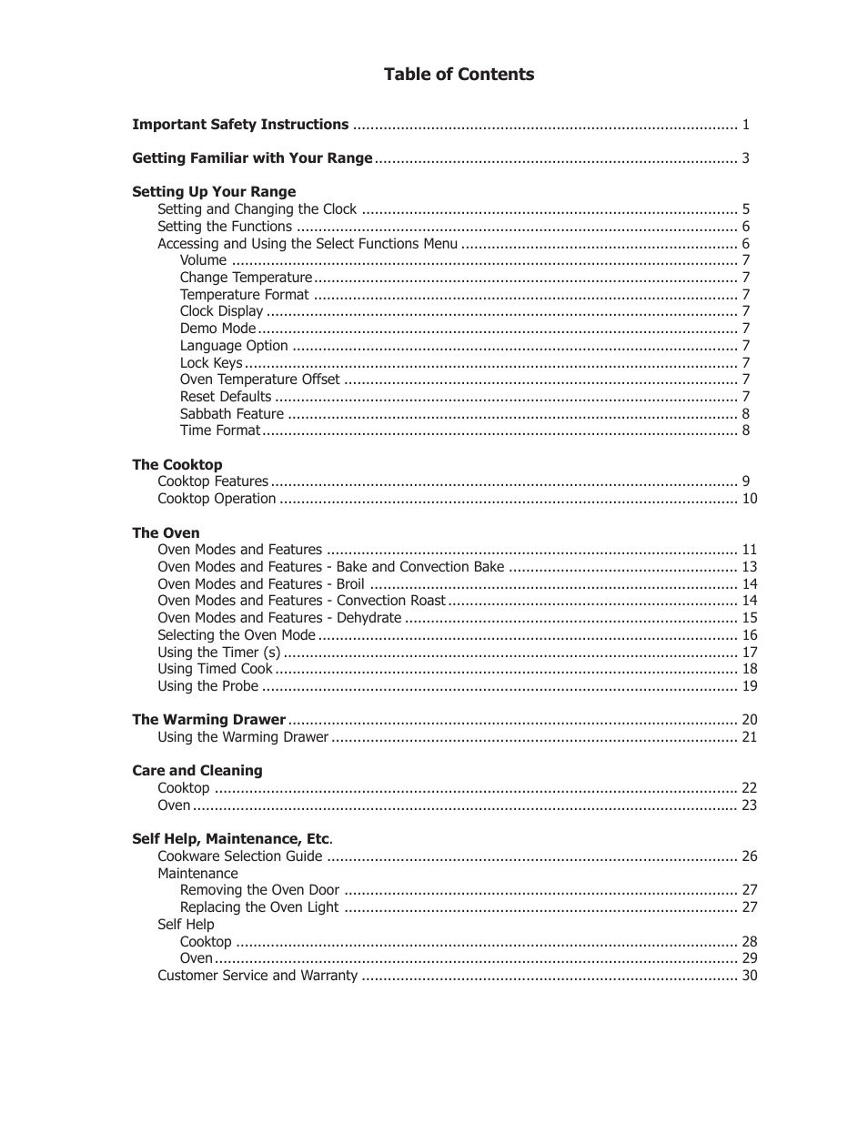 Bosch BOSCH GAS FREE-STANDING CONVECTION RANGE User Manual | Page 3 / 104
