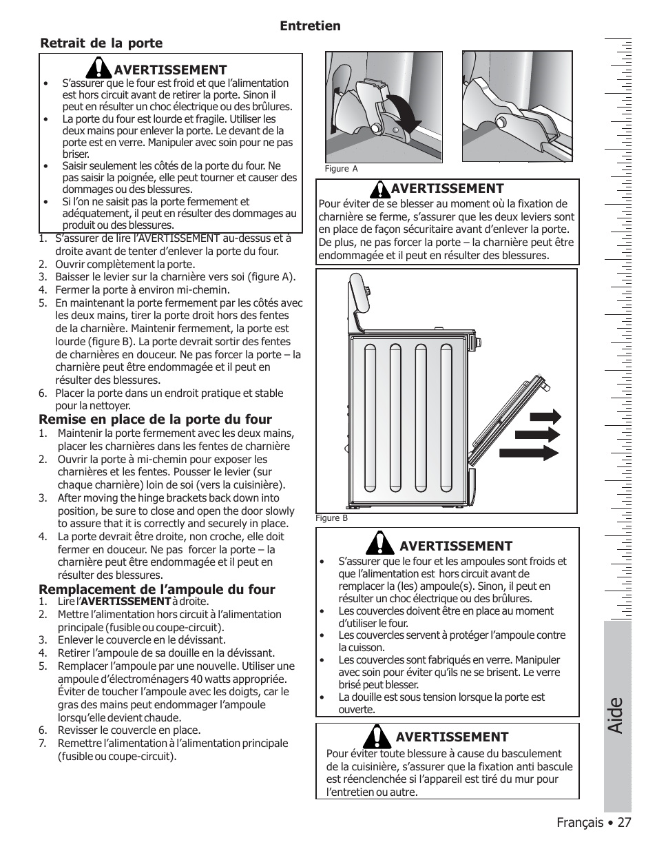 Aide | Bosch BOSCH GAS FREE-STANDING CONVECTION RANGE User Manual | Page 65 / 104