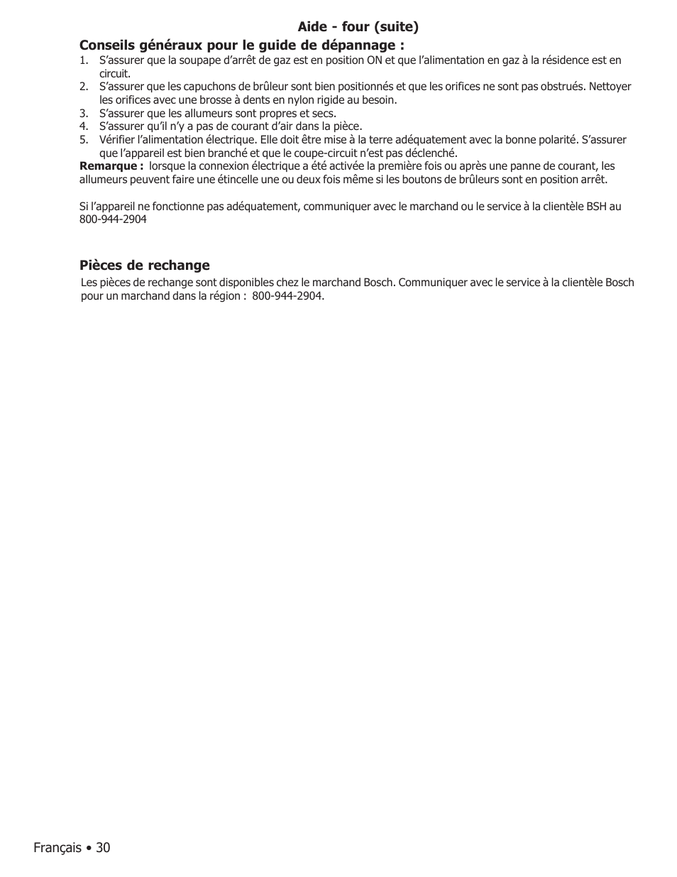 Bosch BOSCH GAS FREE-STANDING CONVECTION RANGE User Manual | Page 68 / 104