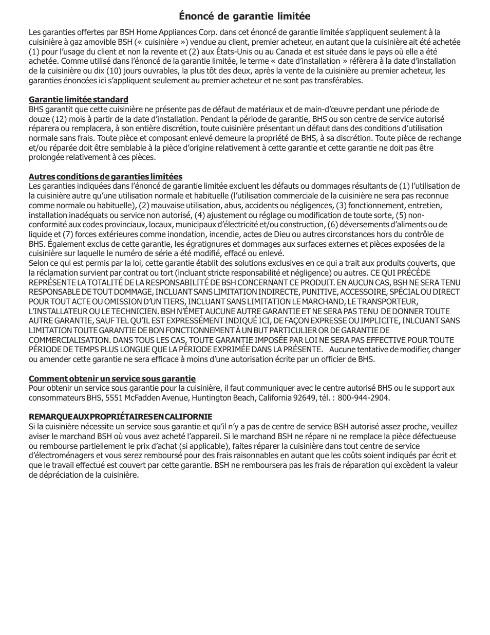 Bosch BOSCH GAS FREE-STANDING CONVECTION RANGE User Manual | Page 69 / 104