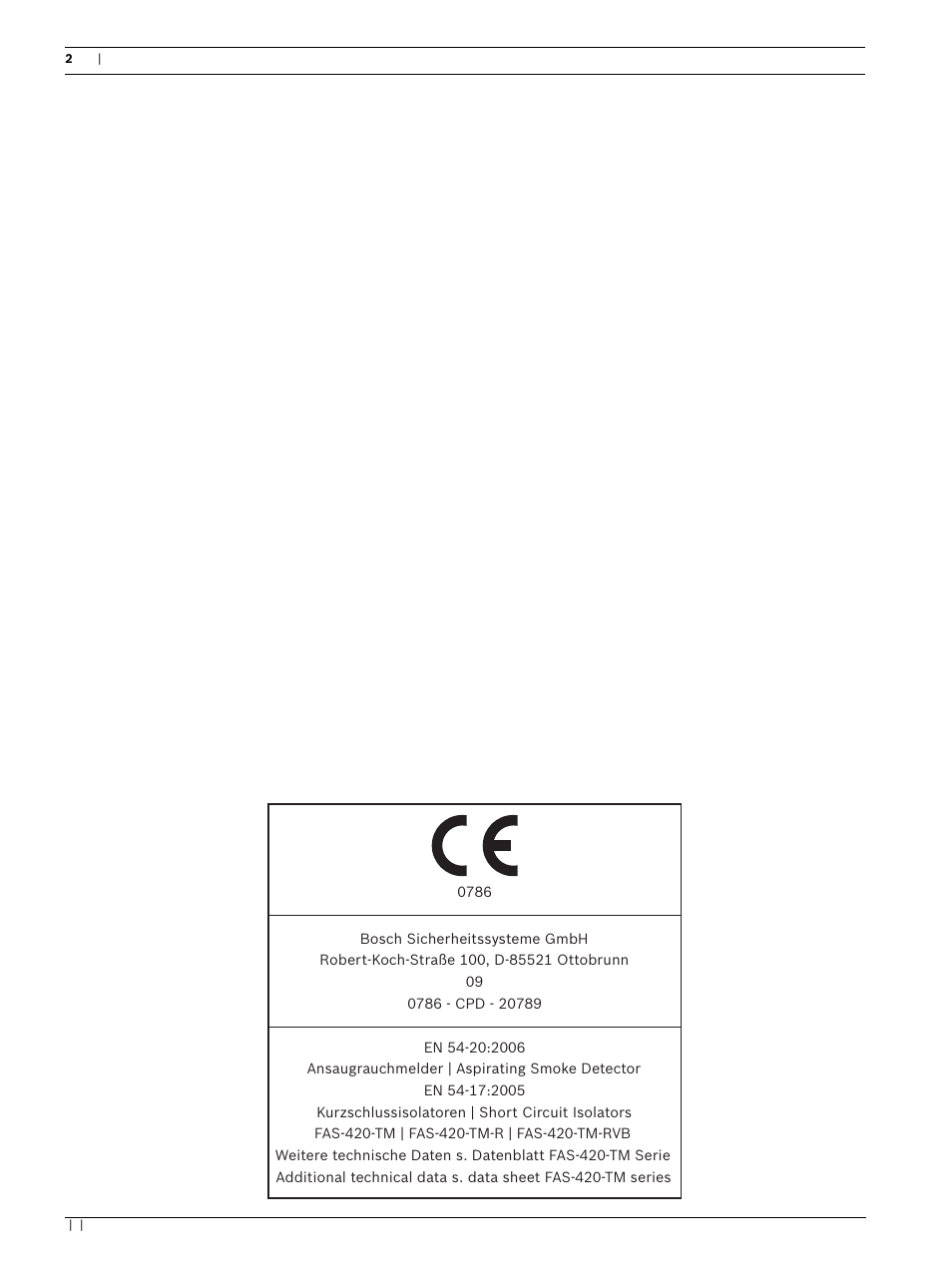 Bosch FAS-420-TM-RVB User Manual | Page 2 / 98
