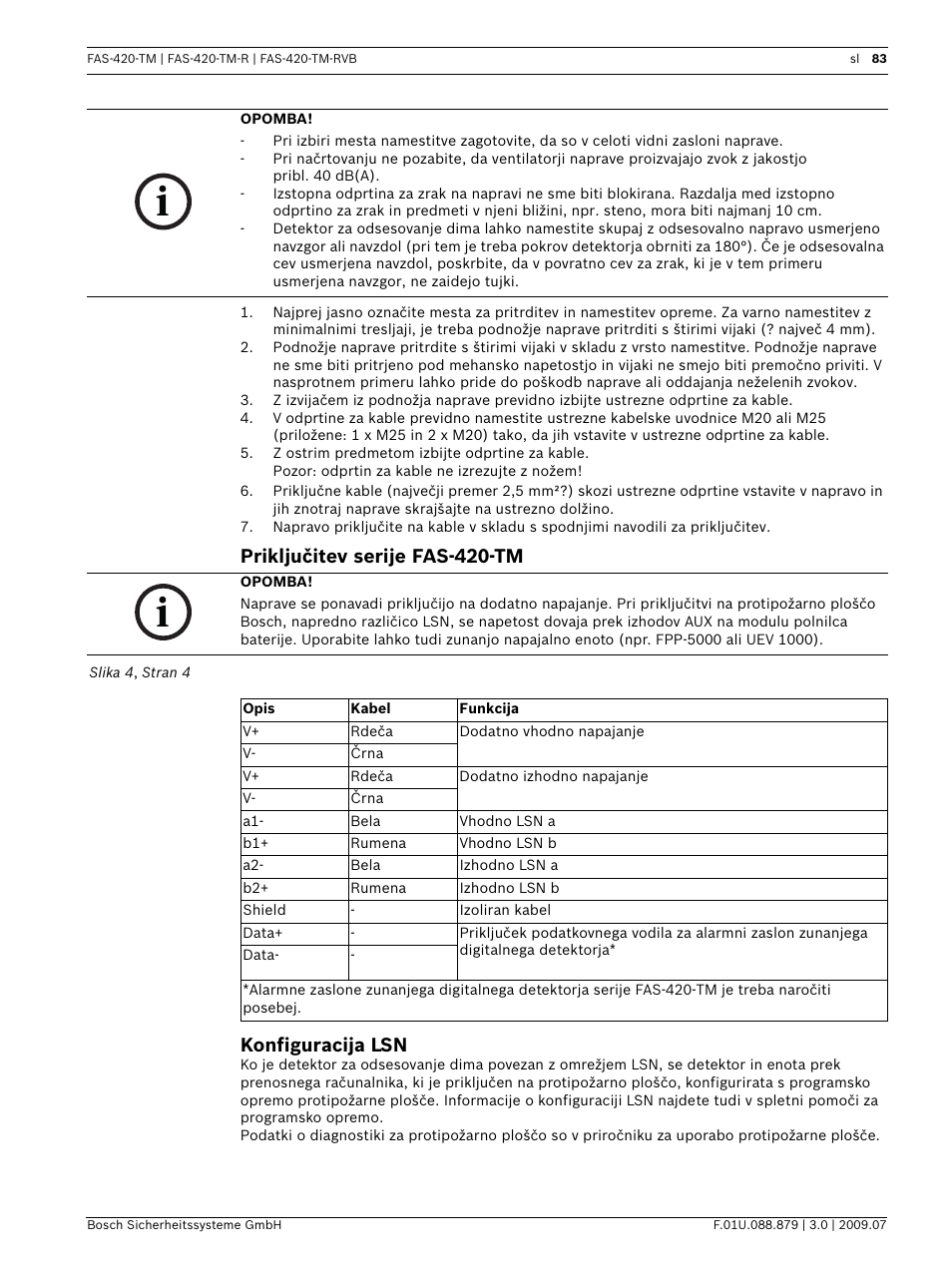 Priključitev serije fas-420-tm konfiguracija lsn | Bosch FAS-420-TM-RVB User Manual | Page 83 / 98