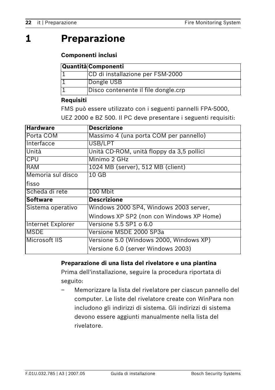 1preparazione | Bosch FSM-2000 User Manual | Page 22 / 40