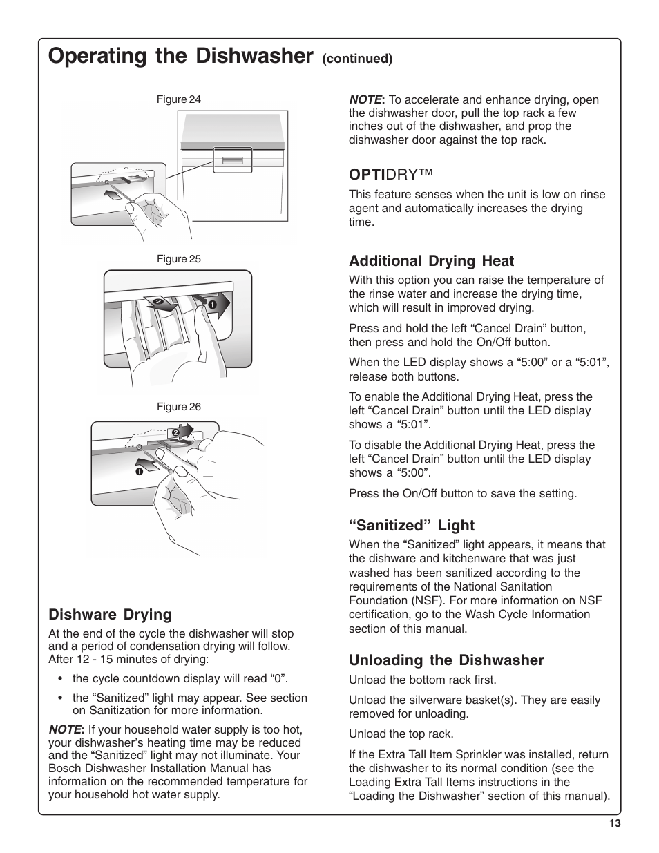 Operating the dishwasher | Bosch SHE47C0 User Manual | Page 15 / 64