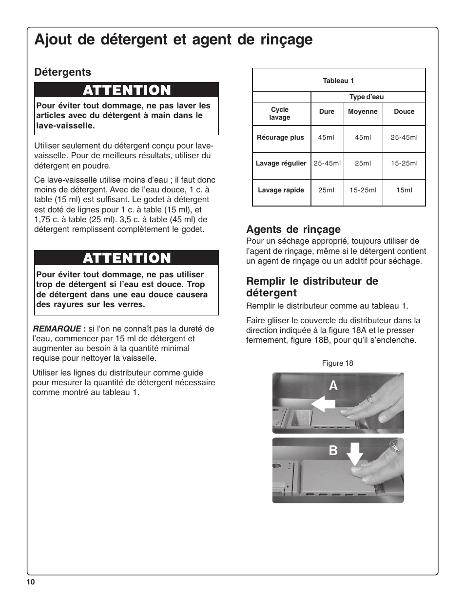 Ajout de détergent et agent de rinçage, Agents de rinçage, Remplir le distributeur de détergent | Détergents | Bosch SHE47C0 User Manual | Page 32 / 64