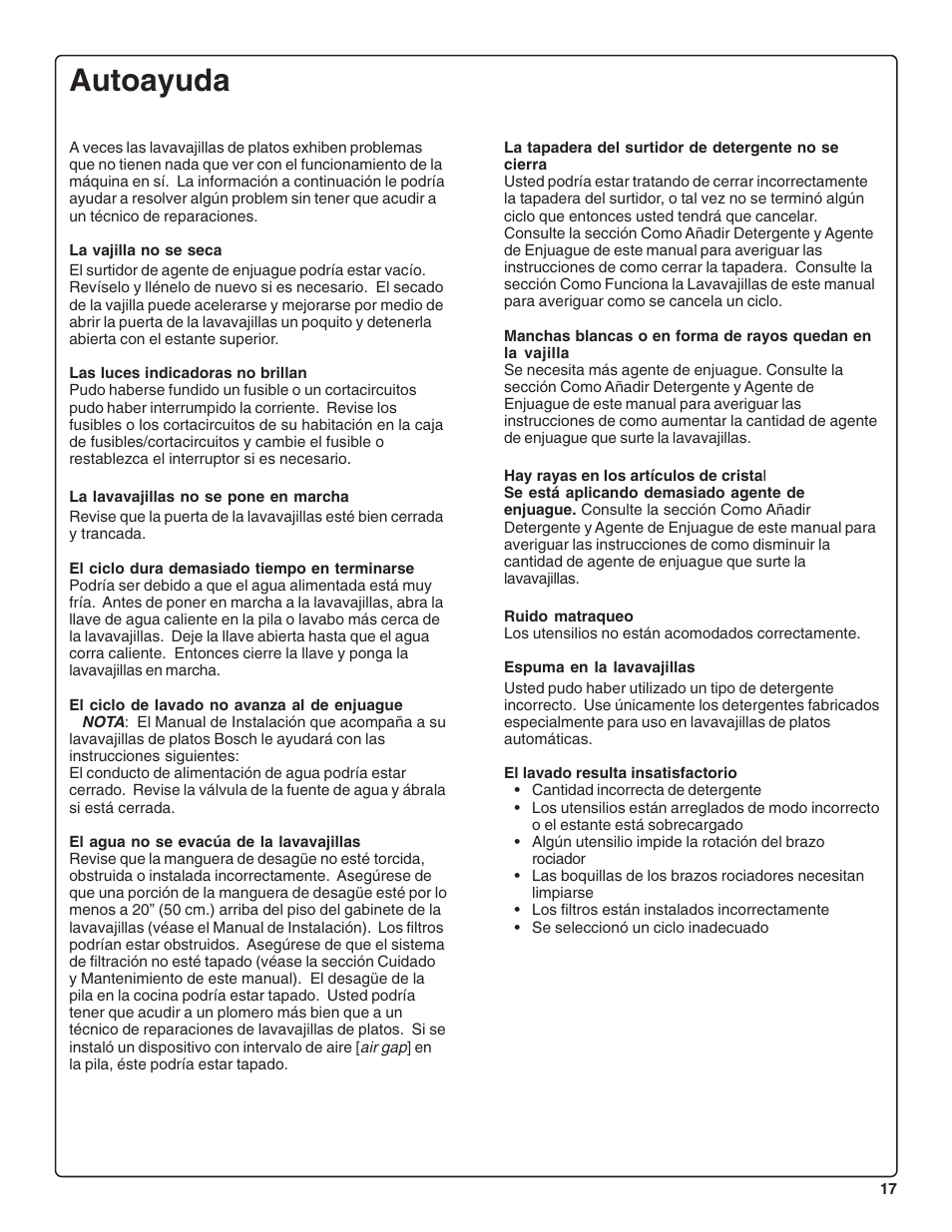 Autoayuda | Bosch SHE47C0 User Manual | Page 59 / 64