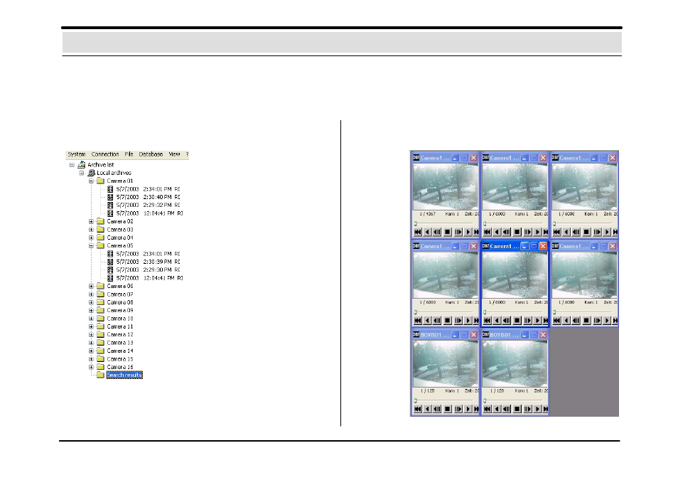 The image archive of the basic window | Bosch DiBos User Manual | Page 12 / 28