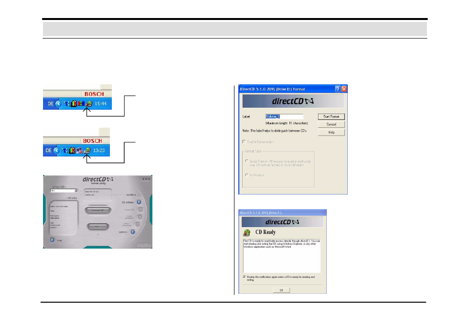 Formatting a cd | Bosch DiBos User Manual | Page 20 / 28