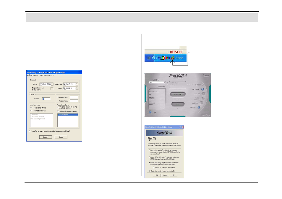 Swapping out data on cd | Bosch DiBos User Manual | Page 22 / 28
