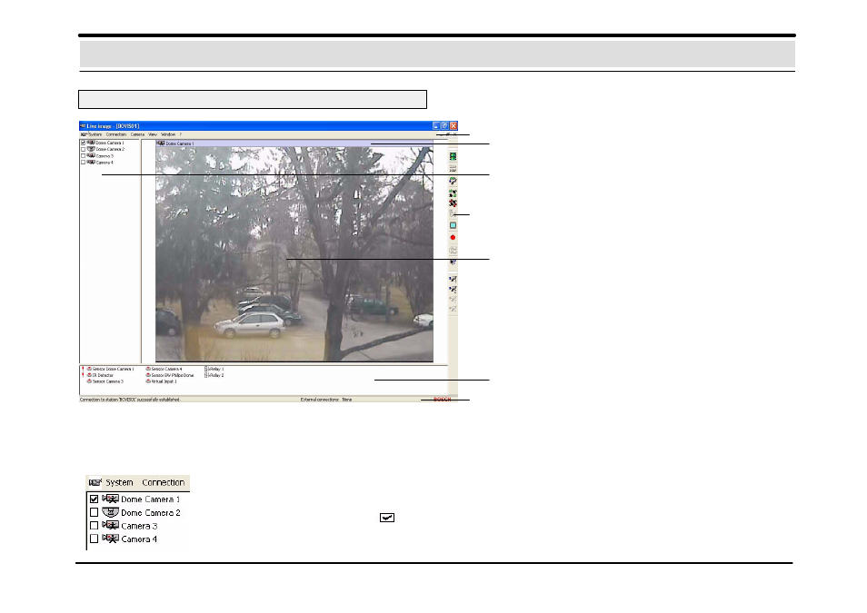 The basic live image window | Bosch DiBos User Manual | Page 5 / 28