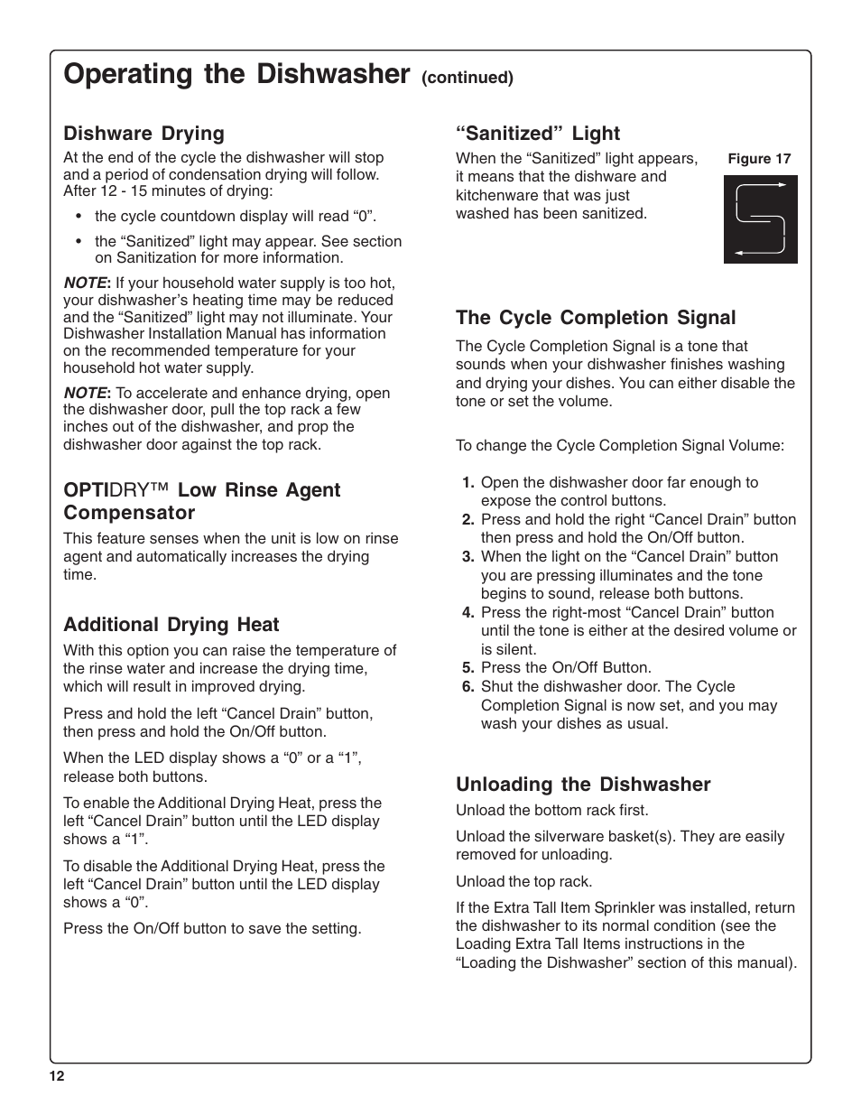 Operating the dishwasher | Bosch SRV53C User Manual | Page 14 / 64