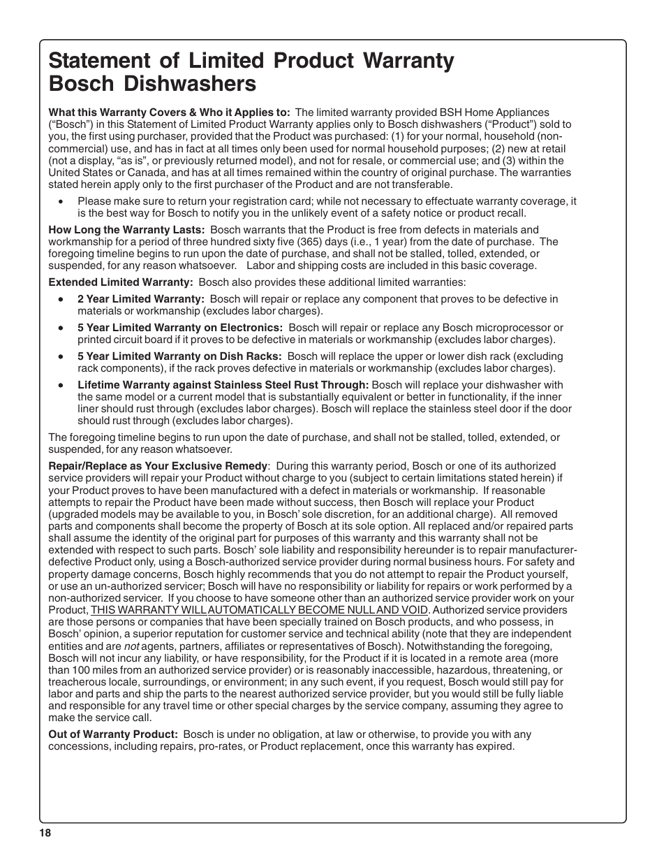 Bosch SRV53C User Manual | Page 20 / 64