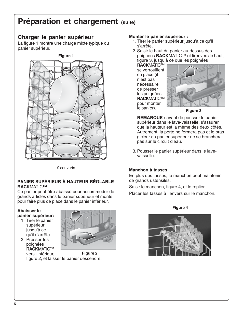 Préparation et chargement, Charger le panier supérieur | Bosch SRV53C User Manual | Page 28 / 64