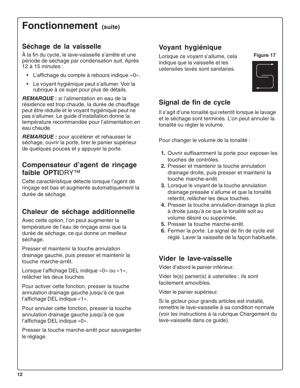 Fonctionnement | Bosch SRV53C User Manual | Page 34 / 64