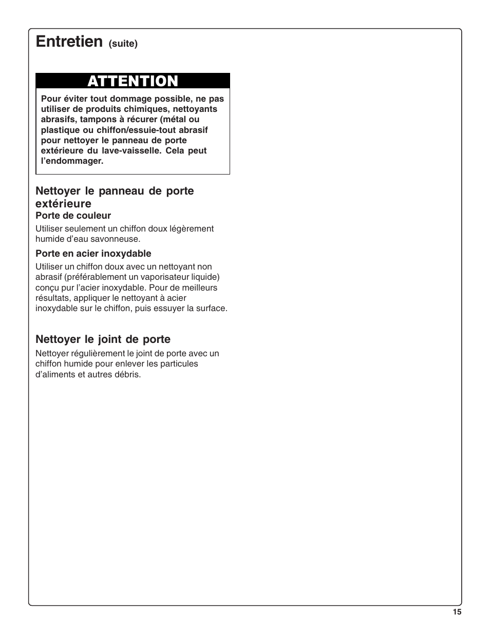 Entretien, Attention | Bosch SRV53C User Manual | Page 37 / 64