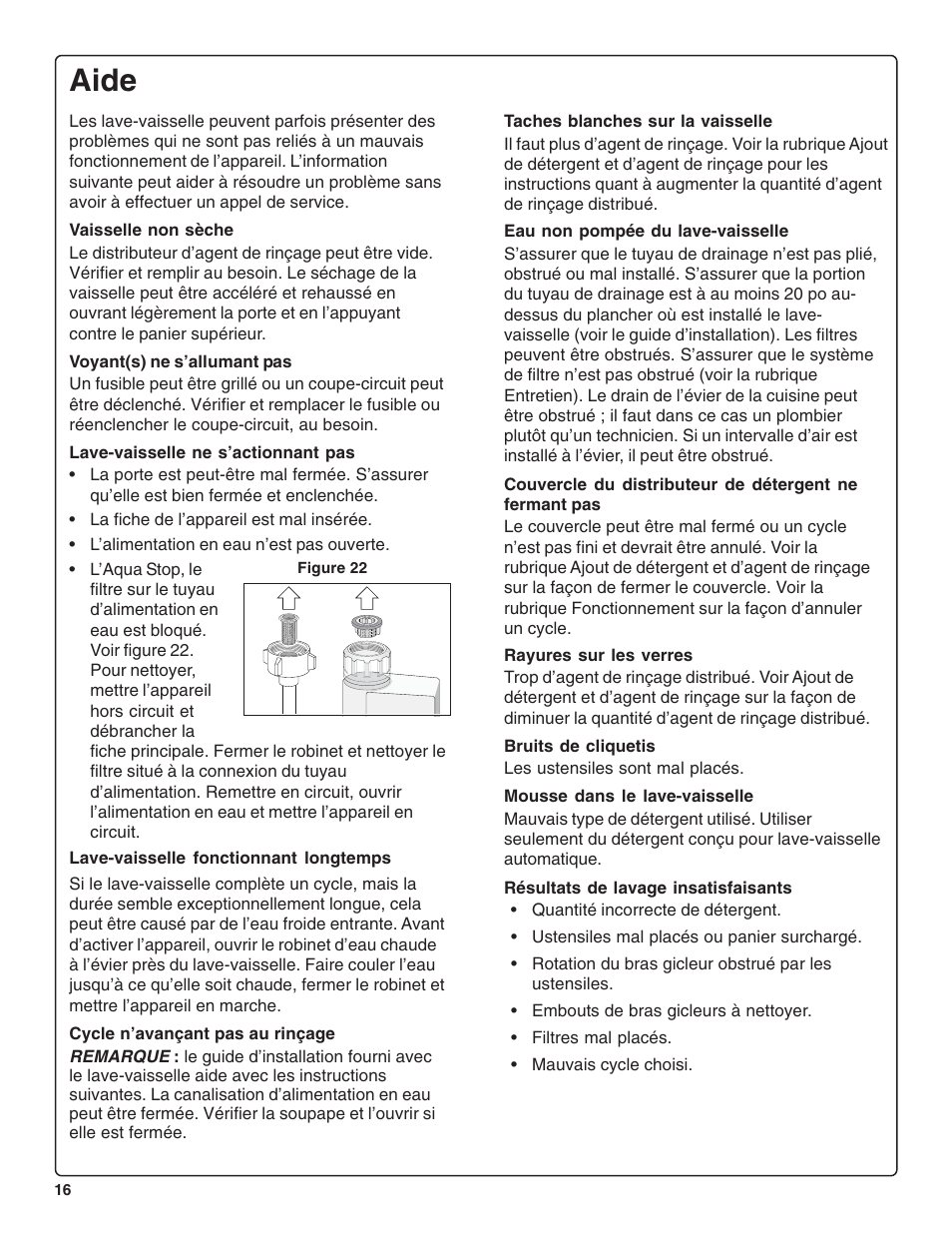 Aide | Bosch SRV53C User Manual | Page 38 / 64